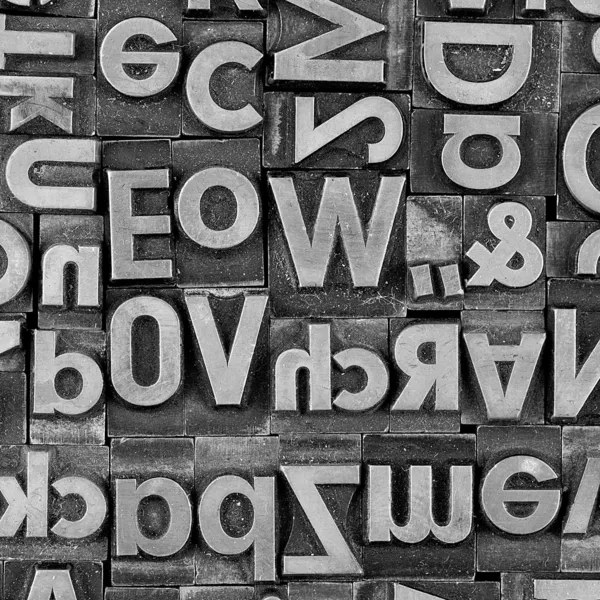 Blei Satz Wort schrift bleilätter alfabe muhabiri texter — Stok fotoğraf
