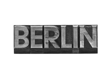 Lead letter word Berlin clipart