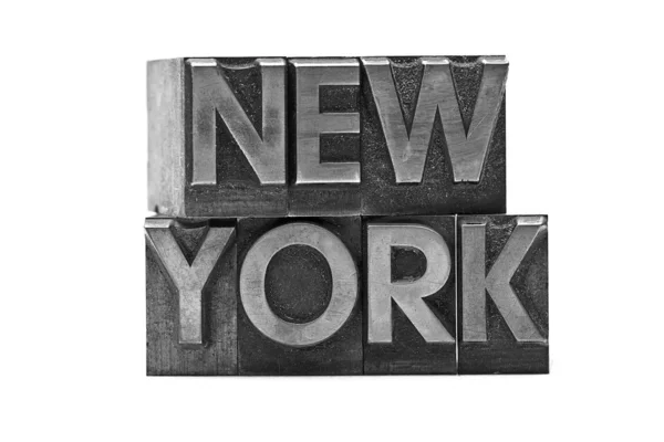Bleibuchstabe Wort New York — Stockfoto