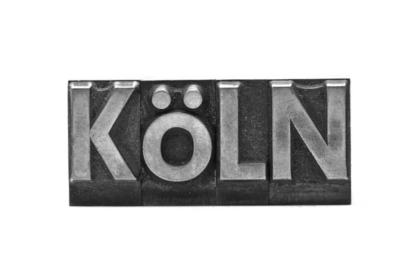 Lead letter word köln — Stock fotografie