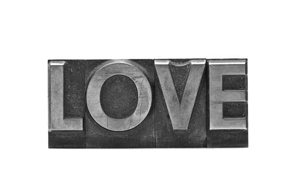 Lead letter word love — Stock Photo, Image