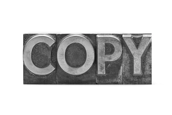 Lead letter word Copiar — Fotografia de Stock
