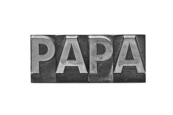 Lead letter word Papa — Stock Photo, Image