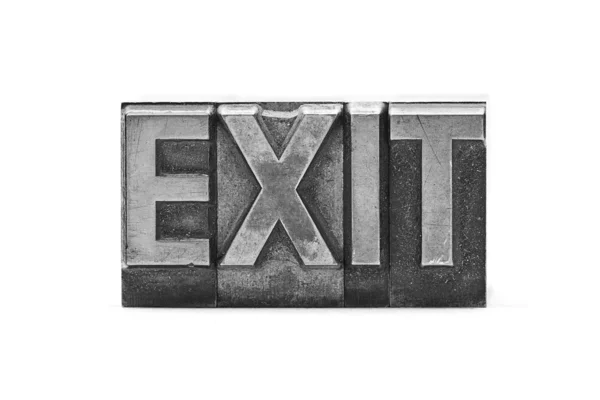 Zájemce dopis slovo exit — Stock fotografie