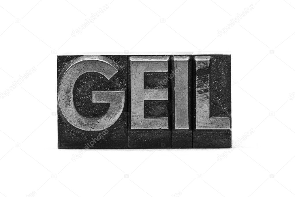 Lead letter word geil