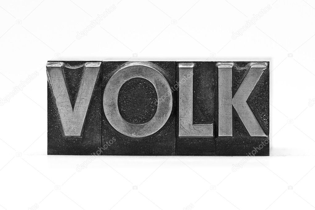 Lead letter word volk