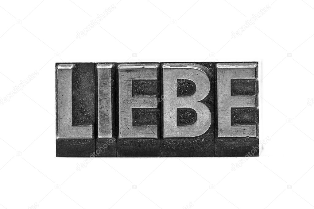 Lead letter word liebe