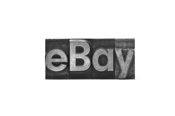 Zájemce dopis slovo ebay — Stock fotografie