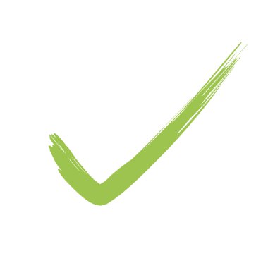 Vector Green X check haken sign icon clipart