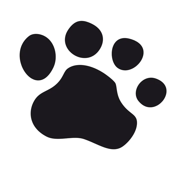 Πόδι των ζώων συντροφιάς λύκος πόδι πόδι διάνυσμα φέρουν αποτύπωμα ζώων πόδι γάτα πόδι δακτυλικών αποτυπωμάτων εντύπωση — Διανυσματικό Αρχείο