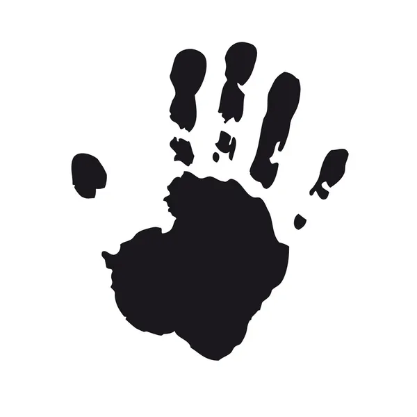 Handprint footprint fingerprint vector hand kidshand stamp kidsgarden child — Stock Vector