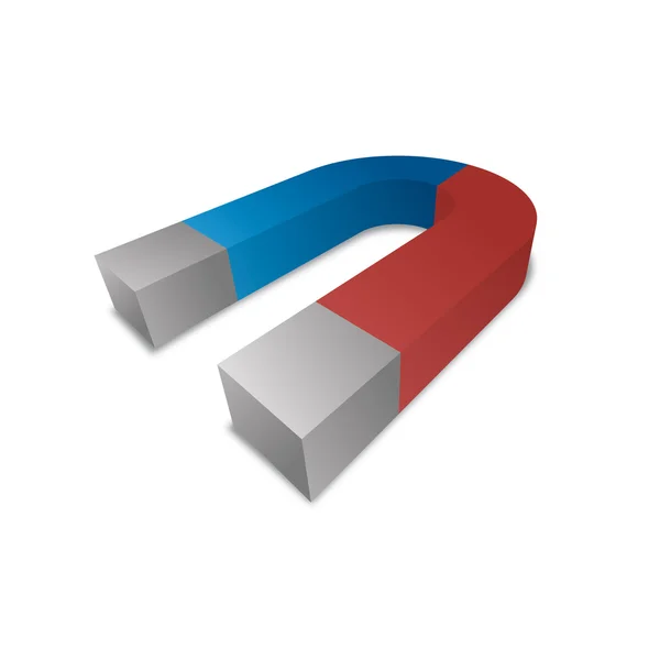 Magnete vettoriale 3D — Vettoriale Stock