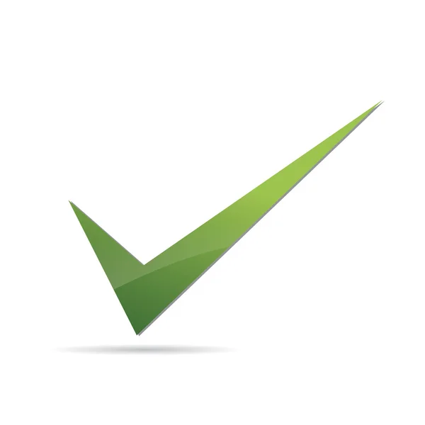 Vetor verde X ícone sinal haken verificação — Vetor de Stock