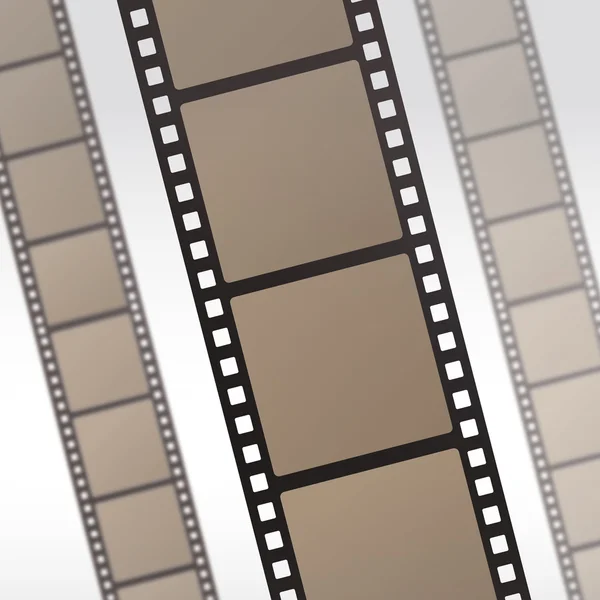 35mm movie film reel filmstrip photo roll negative reel movie camera cinematic hollywood — Stock Vector