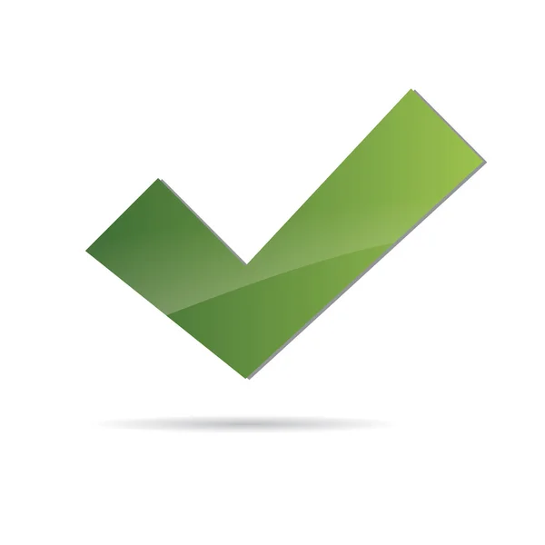 Wektor zielony x wyboru haken znak ikona — Wektor stockowy