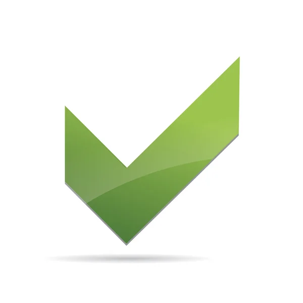 Vektör yeşil x onay hak işareti simgesi — Stok Vektör