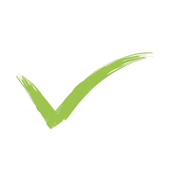 Vektor zöld X ellenőrizze honlapkészítés a haken aláírás ikonra — Stock Vector