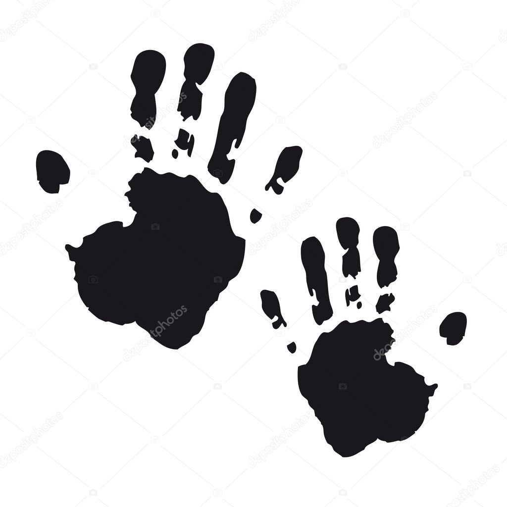 set handprint footprint fingerprint vector hand kidshand stamp kidsgarden child