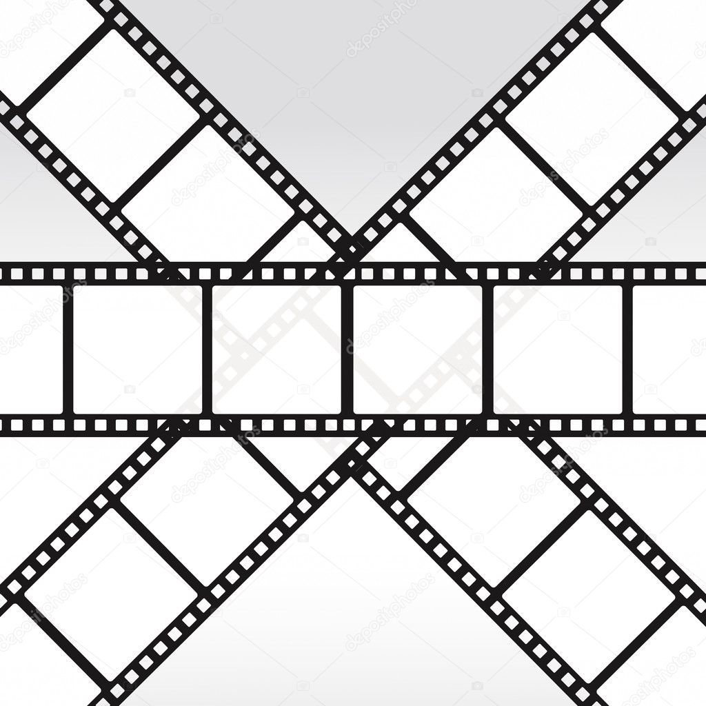 35mm movie film reel filmstrip photo roll negative reel movie camera  cinematic hollywood Stock Vector by ©rclassenlayouts 8737977