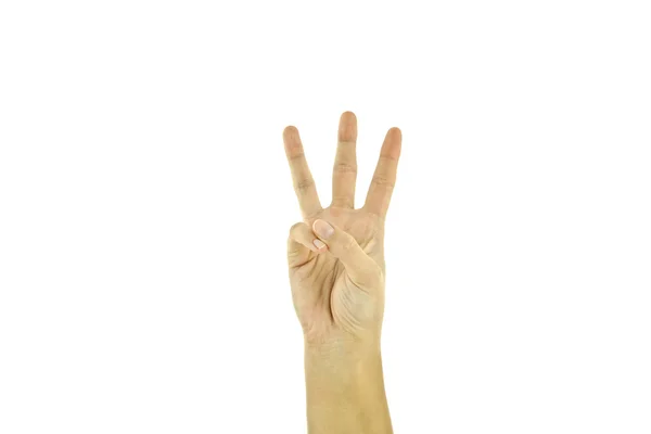 Підрахунок рука три — стокове фото