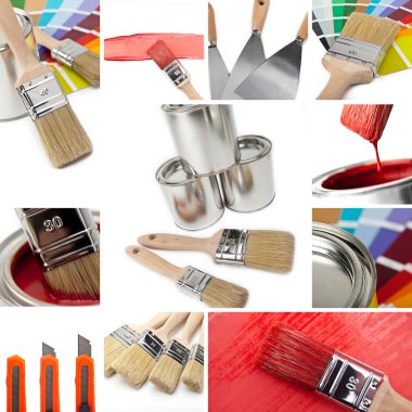 Renovate and Painting collage clipart