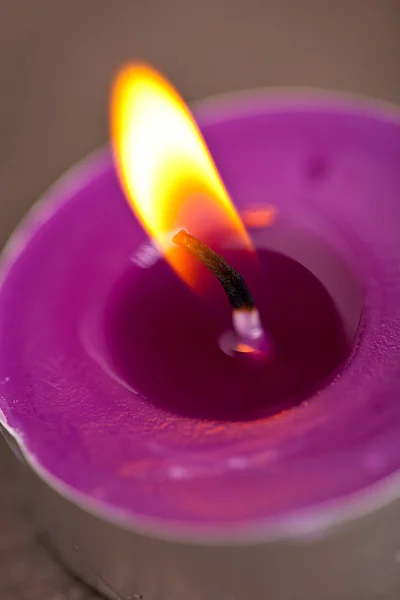 Candel mit Flamme — Stockfoto