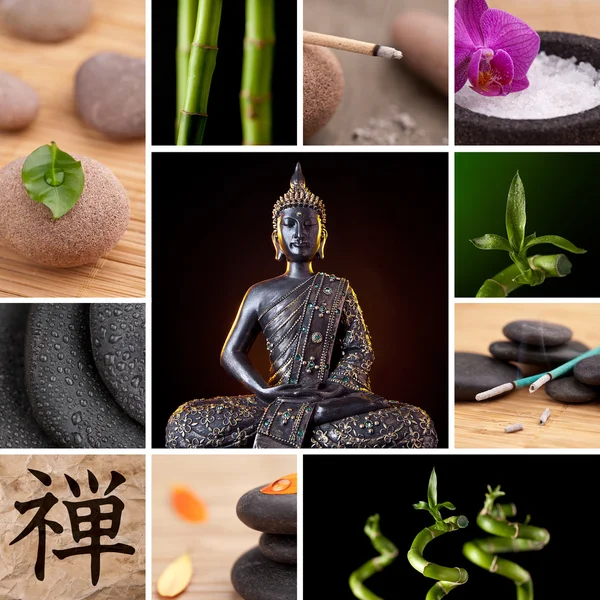 Collage de Buddha Zen Asia —  Fotos de Stock