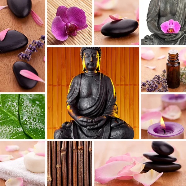 Collage de Buddha Zen Asia — Foto de Stock