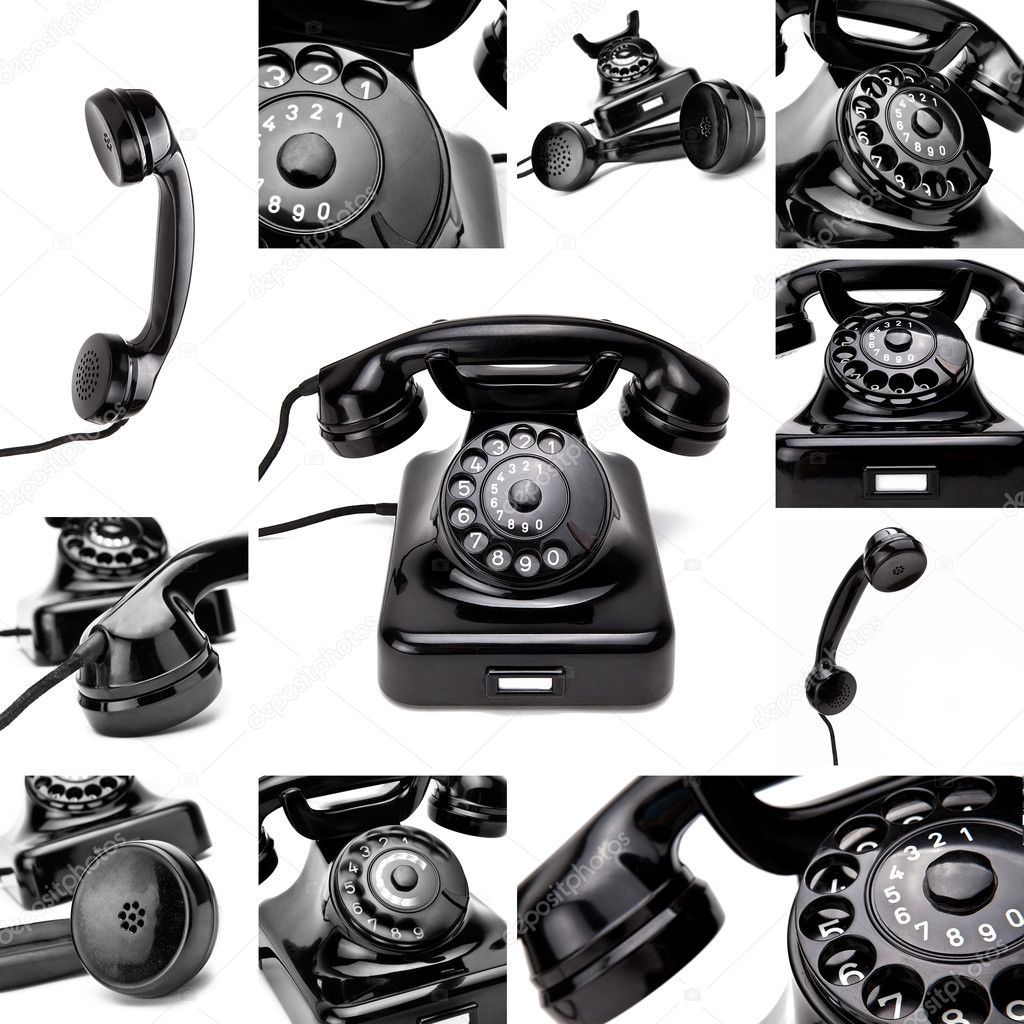 Old Black Phone Collage