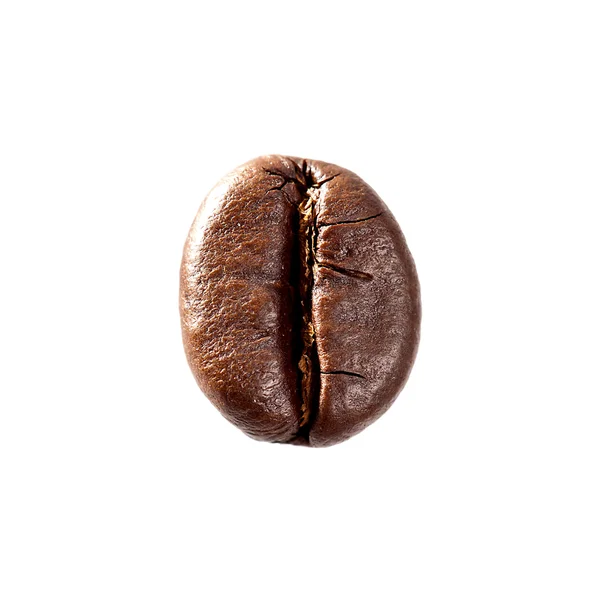 Коричнева кавова квасоля на білому фоні — стокове фото