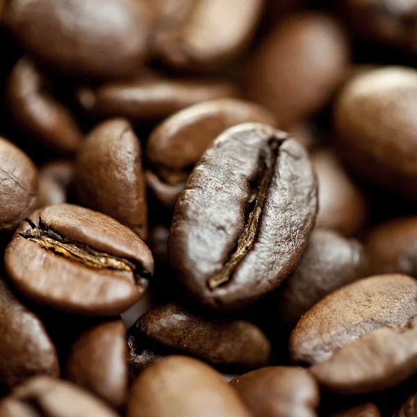褐色咖啡豆桩 — 图库照片