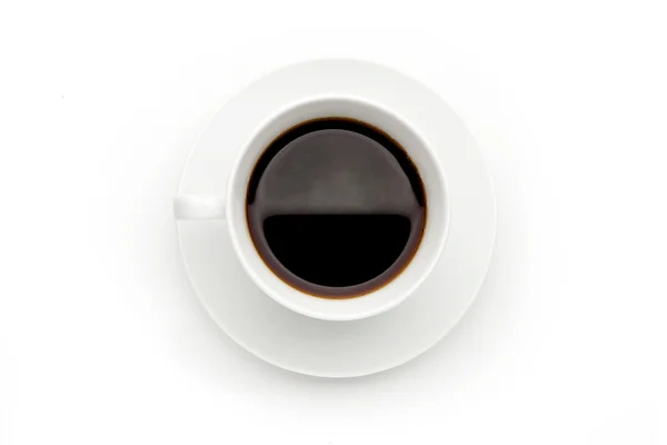 Xícara de café no fundo branco — Fotografia de Stock