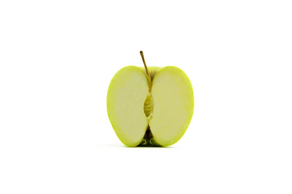 白色背景的青苹果 — 图库照片