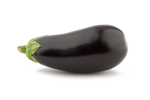 Beyaz arka planda siyah patlıcan patlıcan — Stok fotoğraf