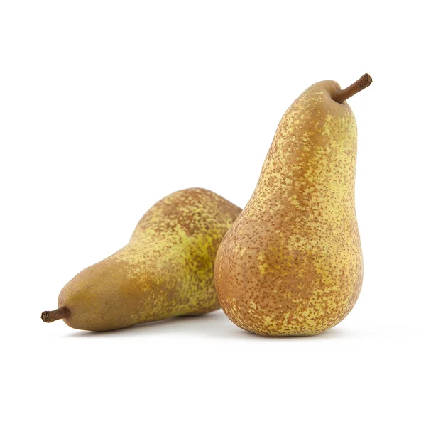 Brown pears on white background — Stock Photo, Image