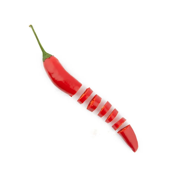 Red chilli pepper on white background — Stock Photo, Image