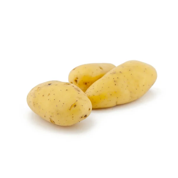 stock image Brown potato pile on white background