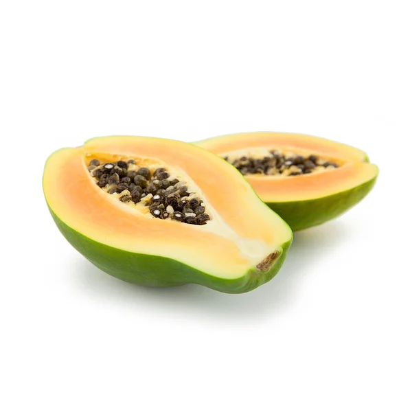 Grønn papaya Frukt på hvit bakre gorund – stockfoto