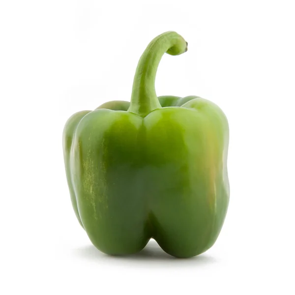 Green Paprika pepper on white background — Stock Photo, Image