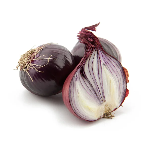 Red Onions on White Background — Stock Photo, Image