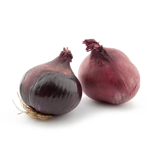 Red Onions on White Background — Stock Photo, Image