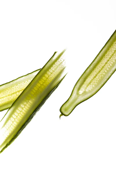 Πράσινη σαλάτα αγγούρι λουρίδες — Φωτογραφία Αρχείου