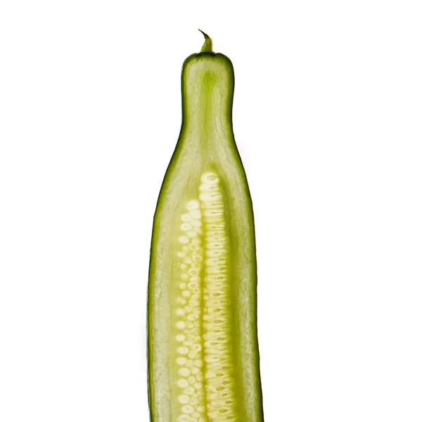Tiras de pepino de salada verde — Fotografia de Stock