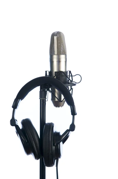 Microfono e cuffie — Foto Stock