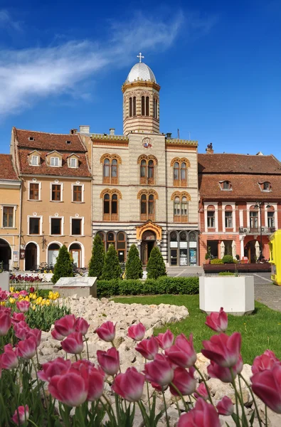 Centro de la ciudad de Brasov — Foto de Stock
