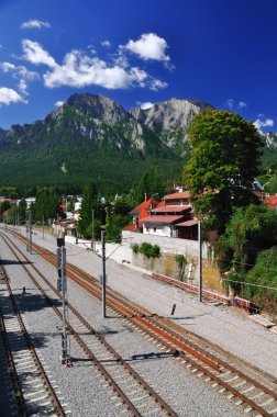 Bucegi mountain view, Busteni, Romania clipart