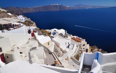 doğal görünümünden oia, santorini, Yunanistan