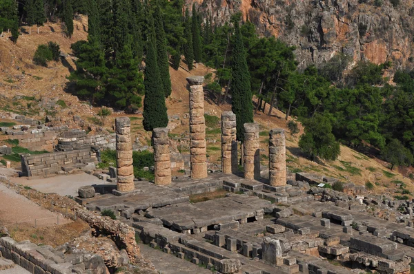 Il tempio di Apollo a Delfi, Grecia — Foto Stock