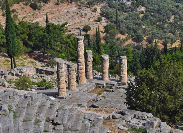 Il tempio di Apollo a Delfi, Grecia — Foto Stock