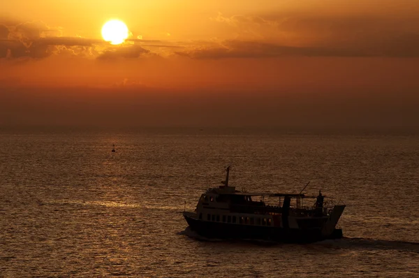 stock image Ferry-boat at sunset